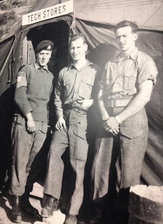 Raoul Berlinguette (at centre) is seen with other members of the Van Doos, in Korea.