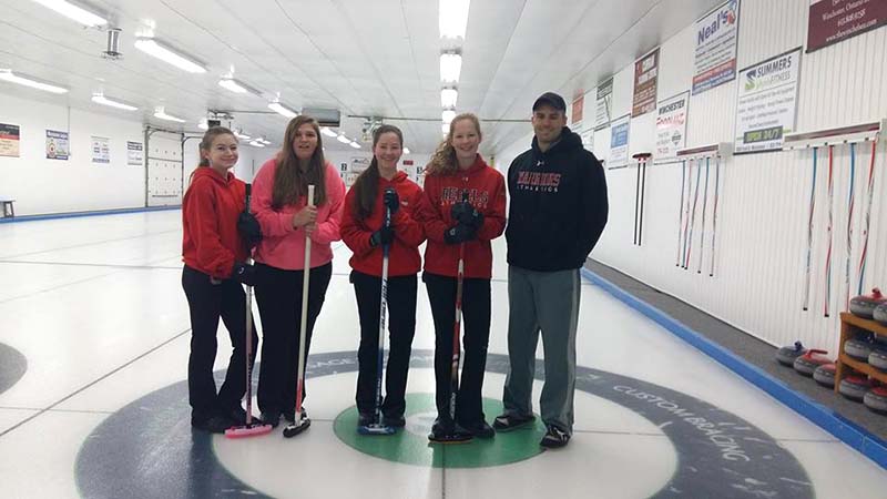 Seen in this picture from left to right is: Emilie Lovitt, Kyla Baranowski, Cailtin Allen and Cassie Allen