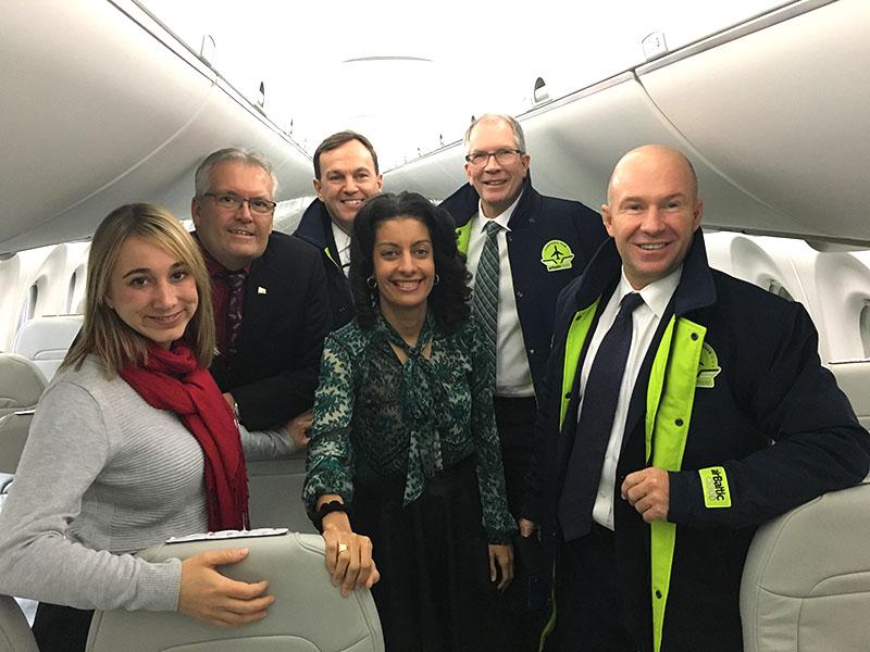 Yves St-Denis attends CS300 aircraft announcement