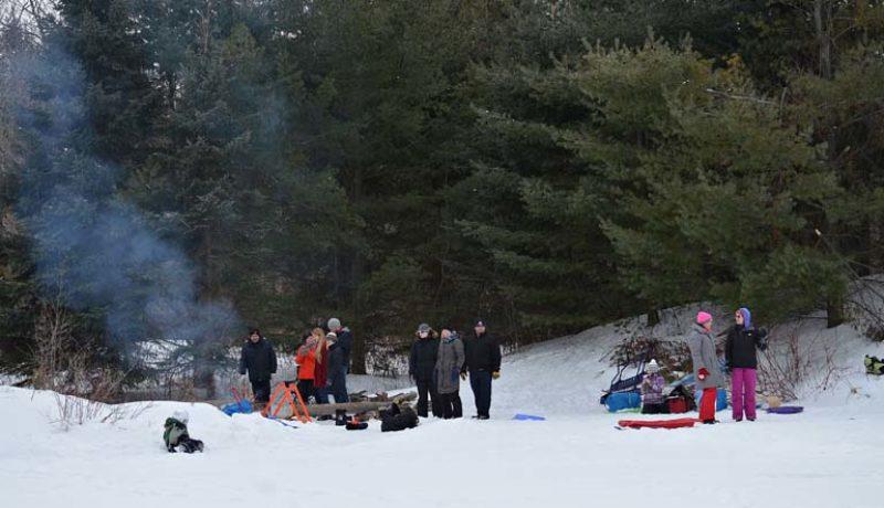 A bonfire provided a great place to warm up afterwards (Photo Janice Winsor)