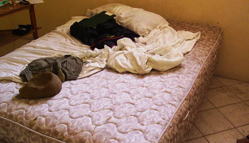 This was the bed I was lying on when I lost my mind.