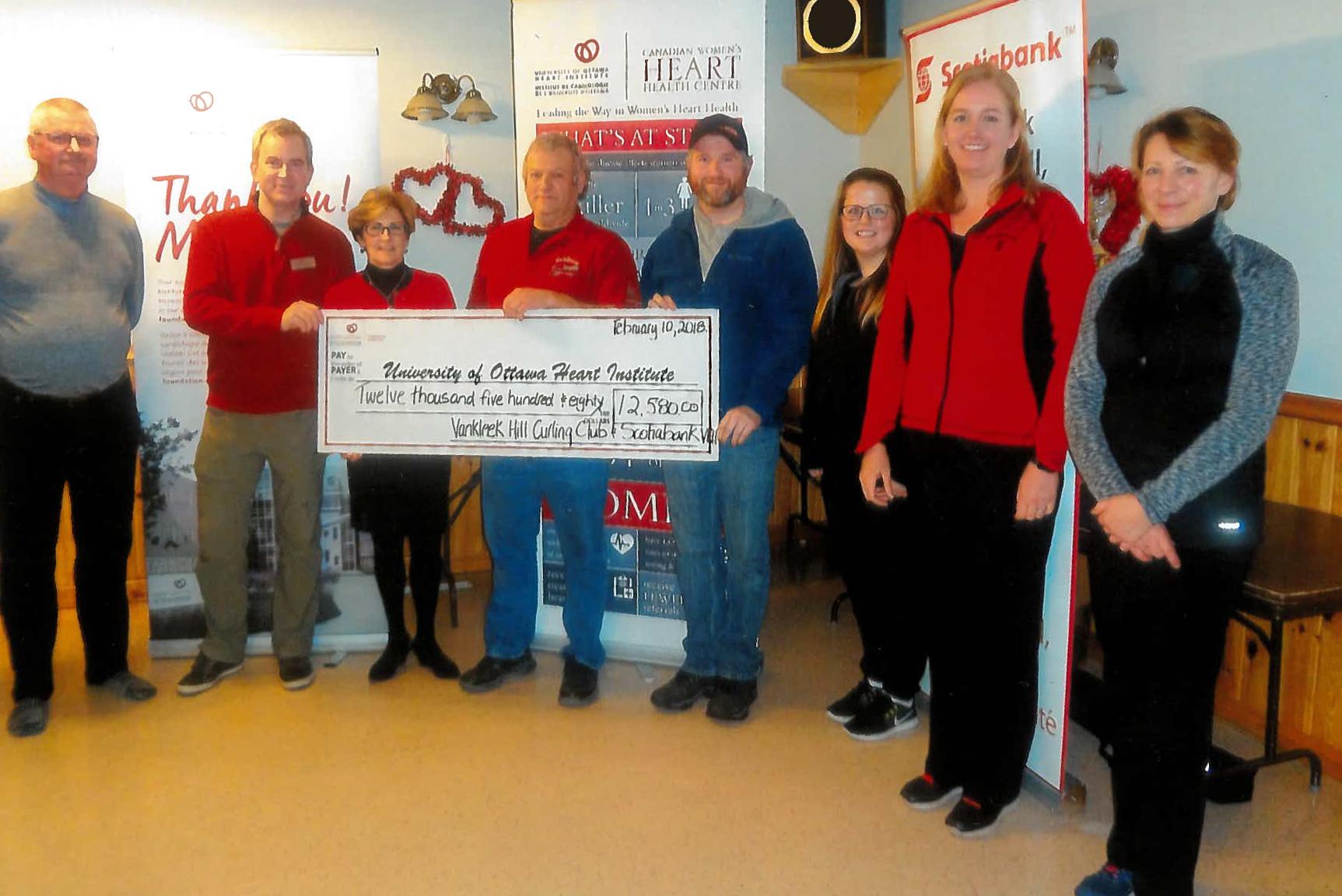 $13,000 raised at Vankleek Hill Curling Club for University of Ottawa Heart Institute