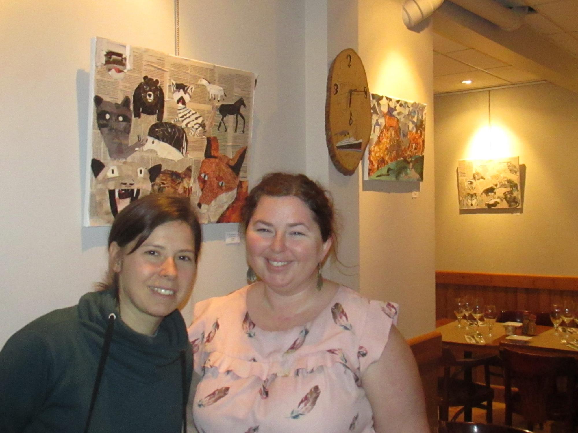 École Bouchard students show their works at Le Faimfino Restaurant