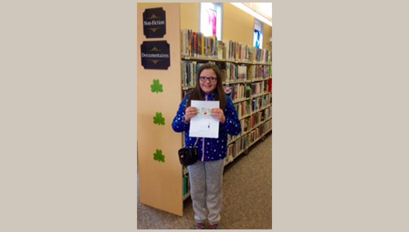 Winter Reading Contest winner