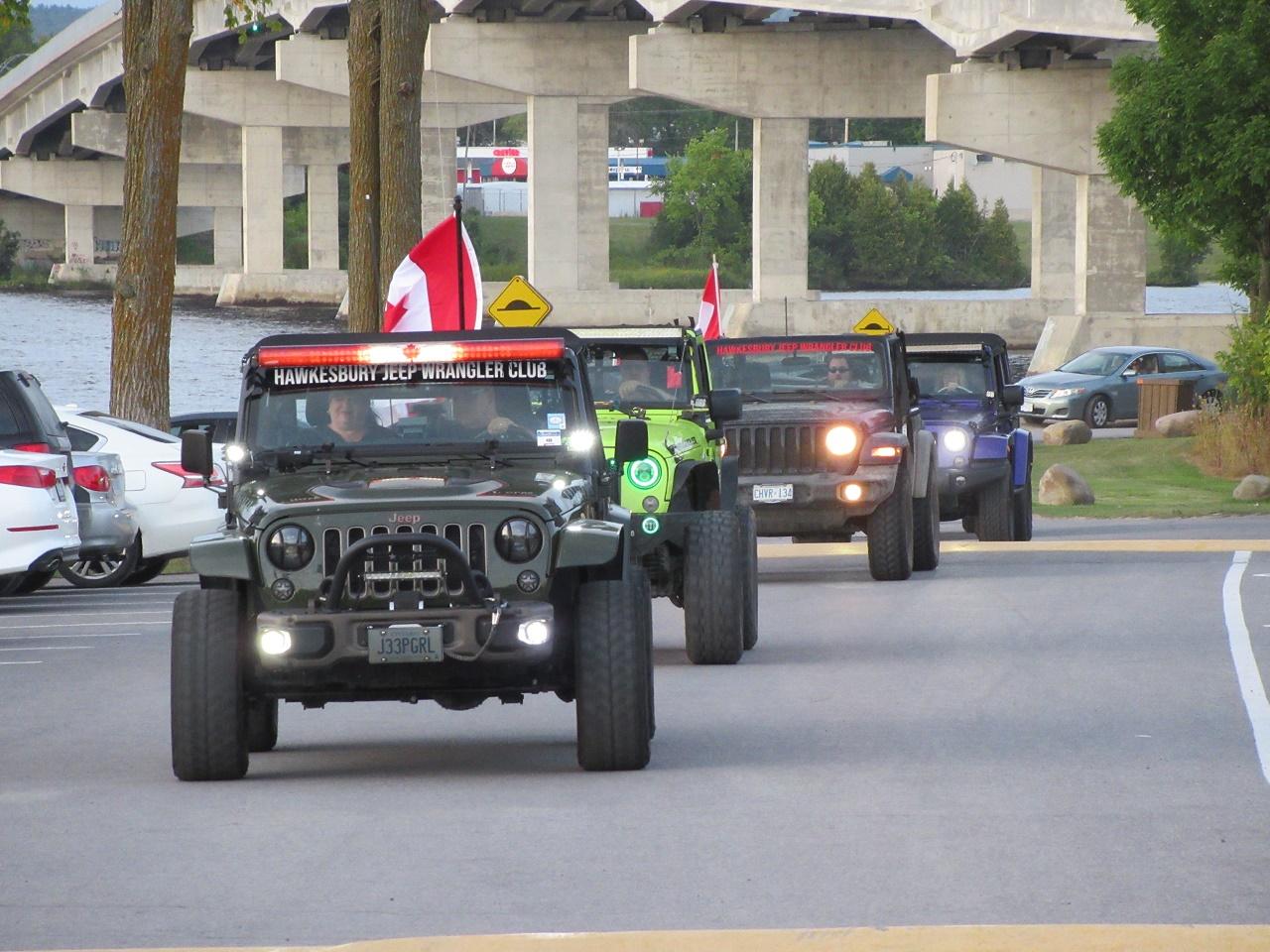Flag crosses Canada by Jeep for food banks