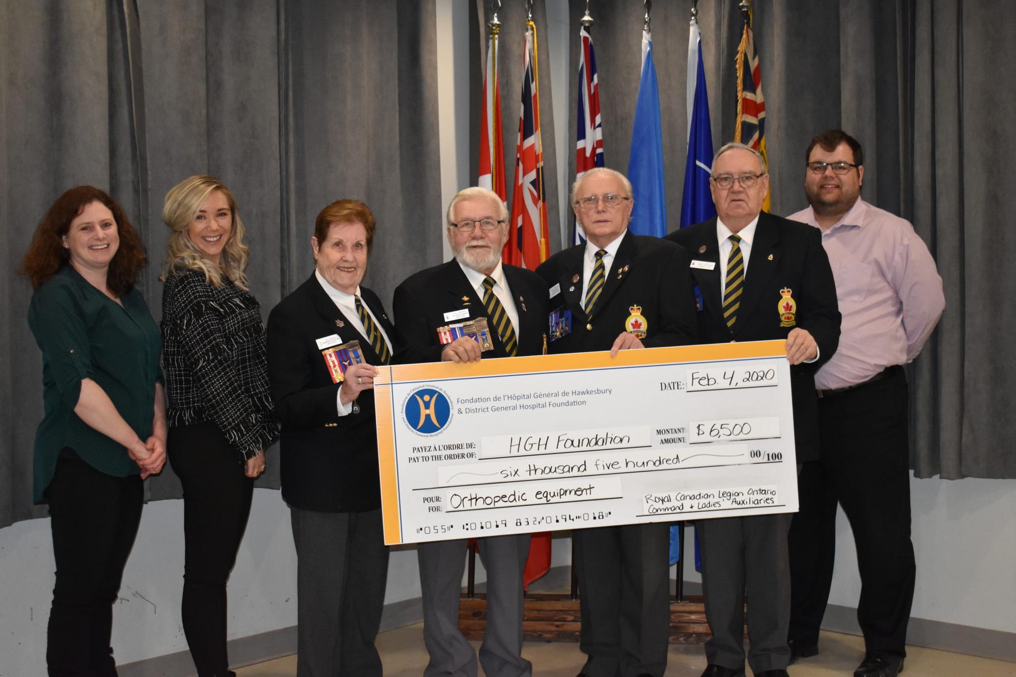 A donation of $6,500 for the HGH Foundation