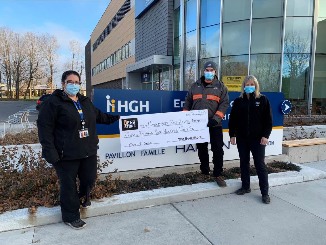The Beer Store in Hawkesbury raises nearly $12,000 for the HGH Foundation