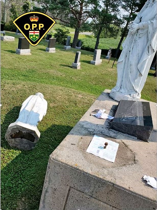 Hawkesbury OPP seeking public’s help in after headstones damaged at Treadwell cemetery