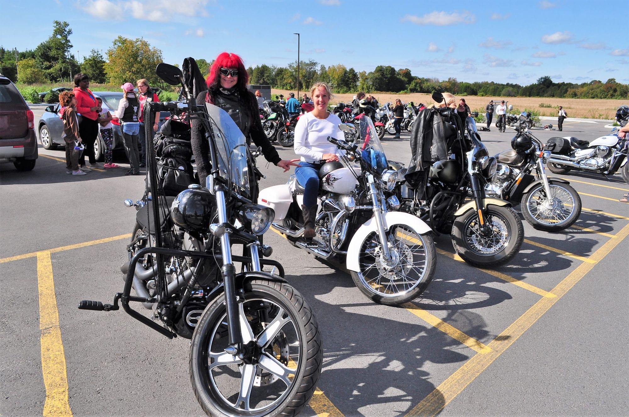 Four chapters of The Litas female biker club gather in Vankleek Hill