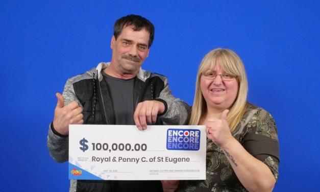 Saint-Eugène couple wins $100,000 in ENCORE draw
