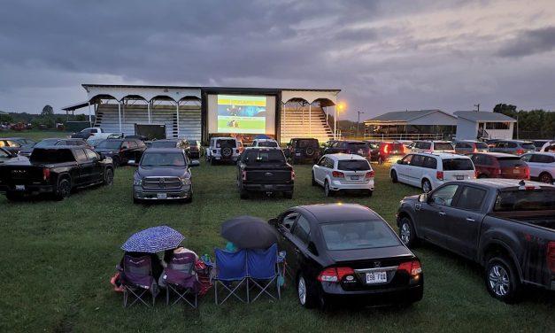Spirits remain high after rain and wind blows away Vankleek Hill’s first drive-in movie night