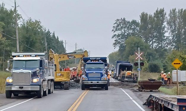 Railway work causes day-long detour on Highway 34