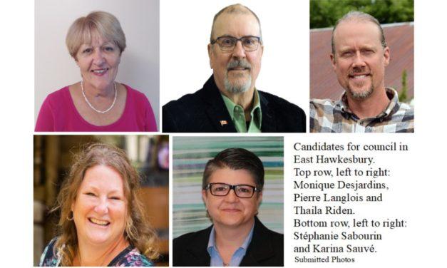 Five candidates in the running for councillor in East Hawkesbury