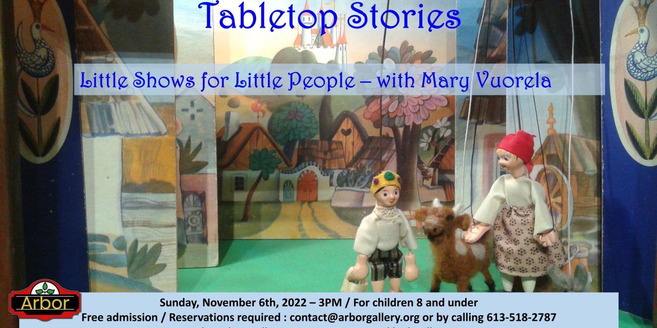 Free live puppet show at Arbor Gallery