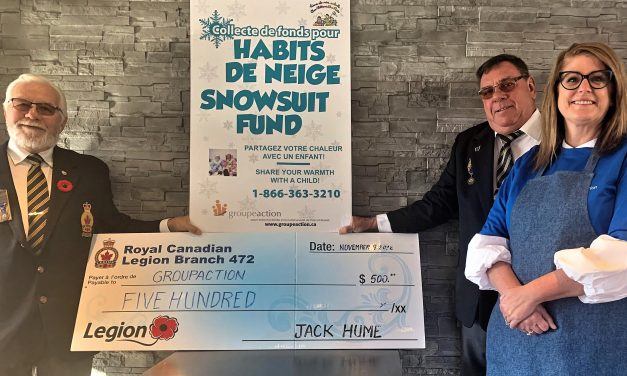 Hawkesbury Legion donates to snow suit fund