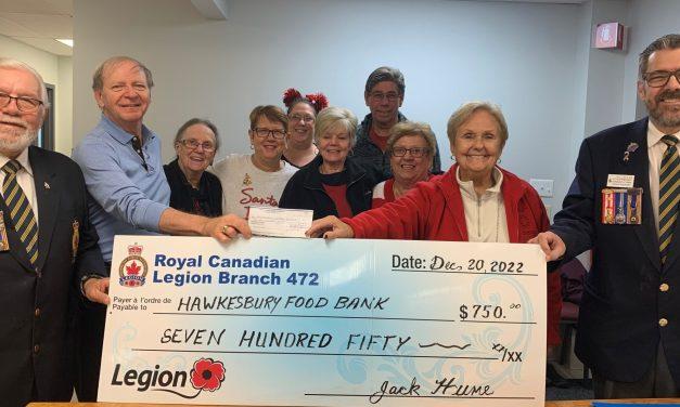 Legion donates to Hawkesbury food bank