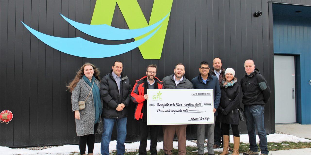 Nation Sports Complex receives $250,000 donation from GFL