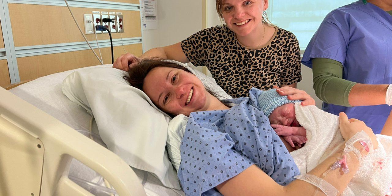 Baby born one month early to Ukrainian couple waiting to be together again