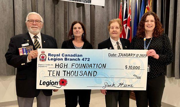 Legion, Ladies’ Auxiliaries donate to HGH Foundation