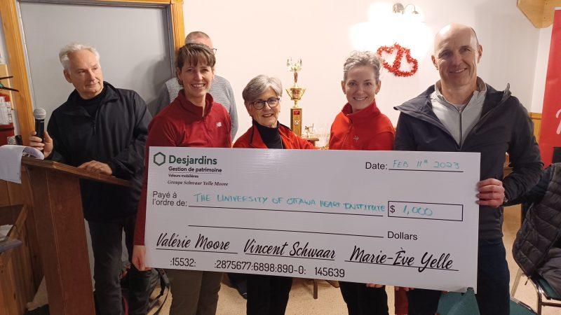 Desjardins Securities is a long-time sponsor of the University of Ottawa Heart Institute Bonspiel in Vankleek Hill. The firm contributed $1,000 on February 11. Photo: James Morgan