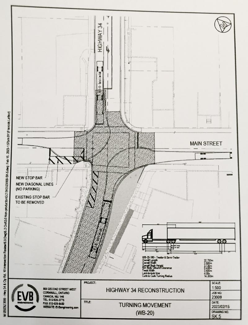 This sketch is from a public works report prepared for Champlain Township council.