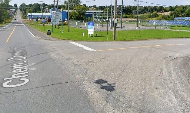 Visibility bad at business park intersection