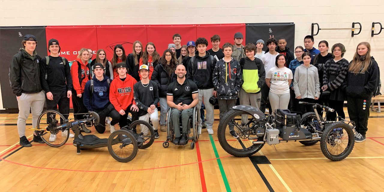 Paralympian Joey Desjardins inspires VCI students