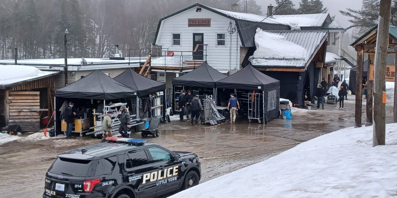 Brownsburg-Chatham scene of TV production