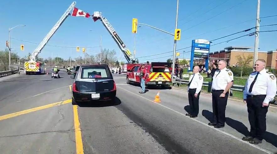 Procession carries deceased OPP officer to Rockland