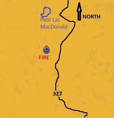 Small forest fire contained in Harrington