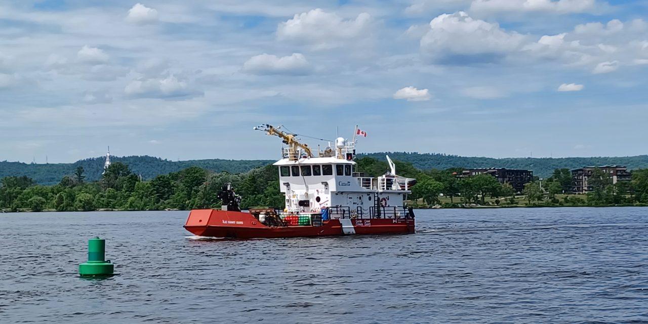 The buoys are back in Hawkesbury