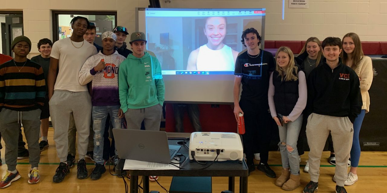VCI students chat with CrossFit athlete