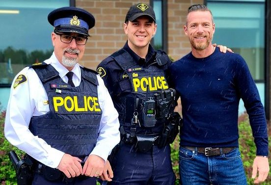 Man meets police officers who gave him CPR
