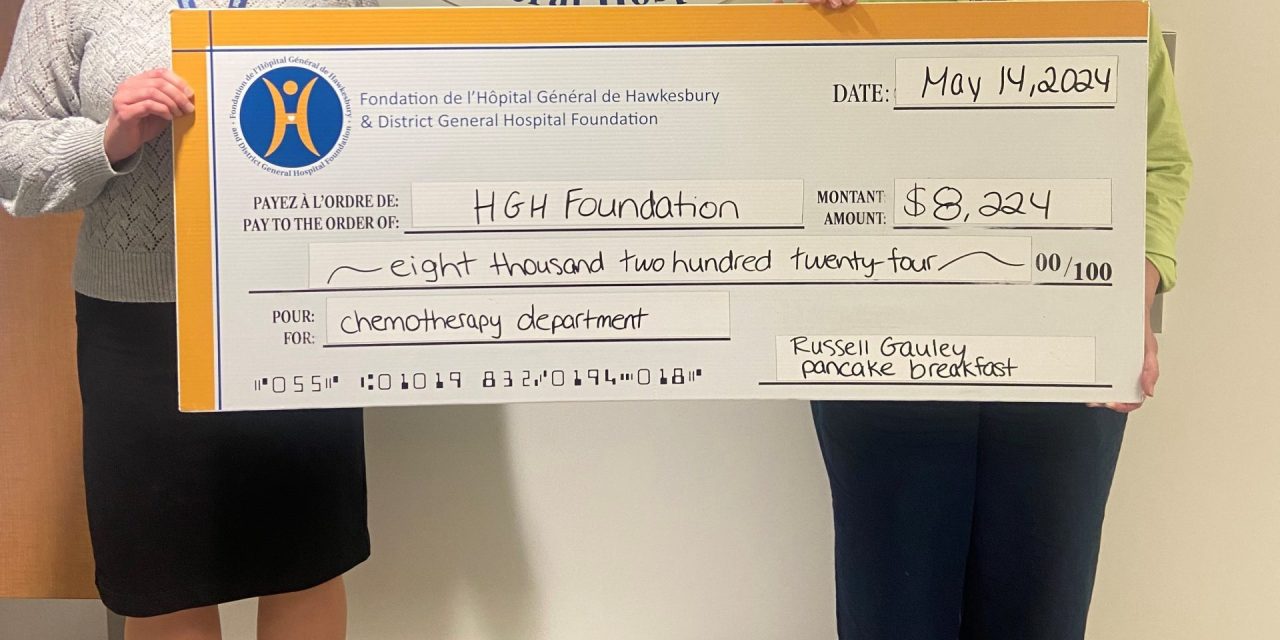 HGH Foundation receives pancake breakfast contribution